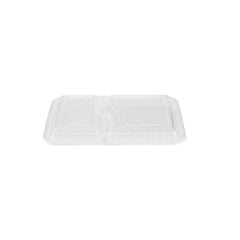 Black Base Rectangular 2 Compartment Container + Lid