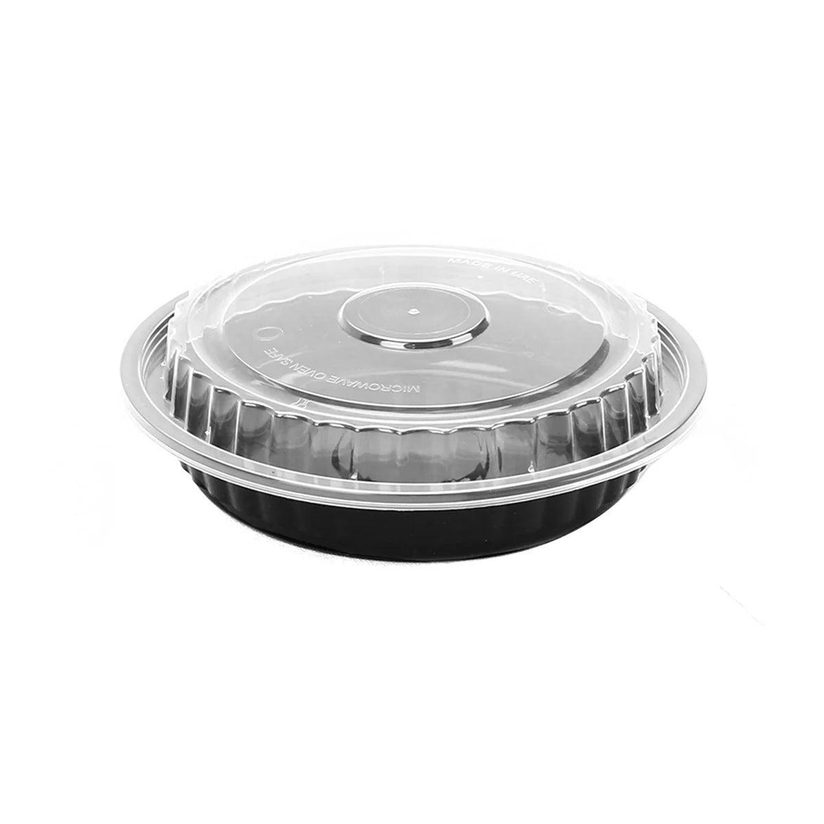  BLACK BASE ROUND CONTAINER 12OZ+LID 