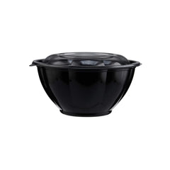 Black Base Round Salad Bowl+Lid 32 Oz