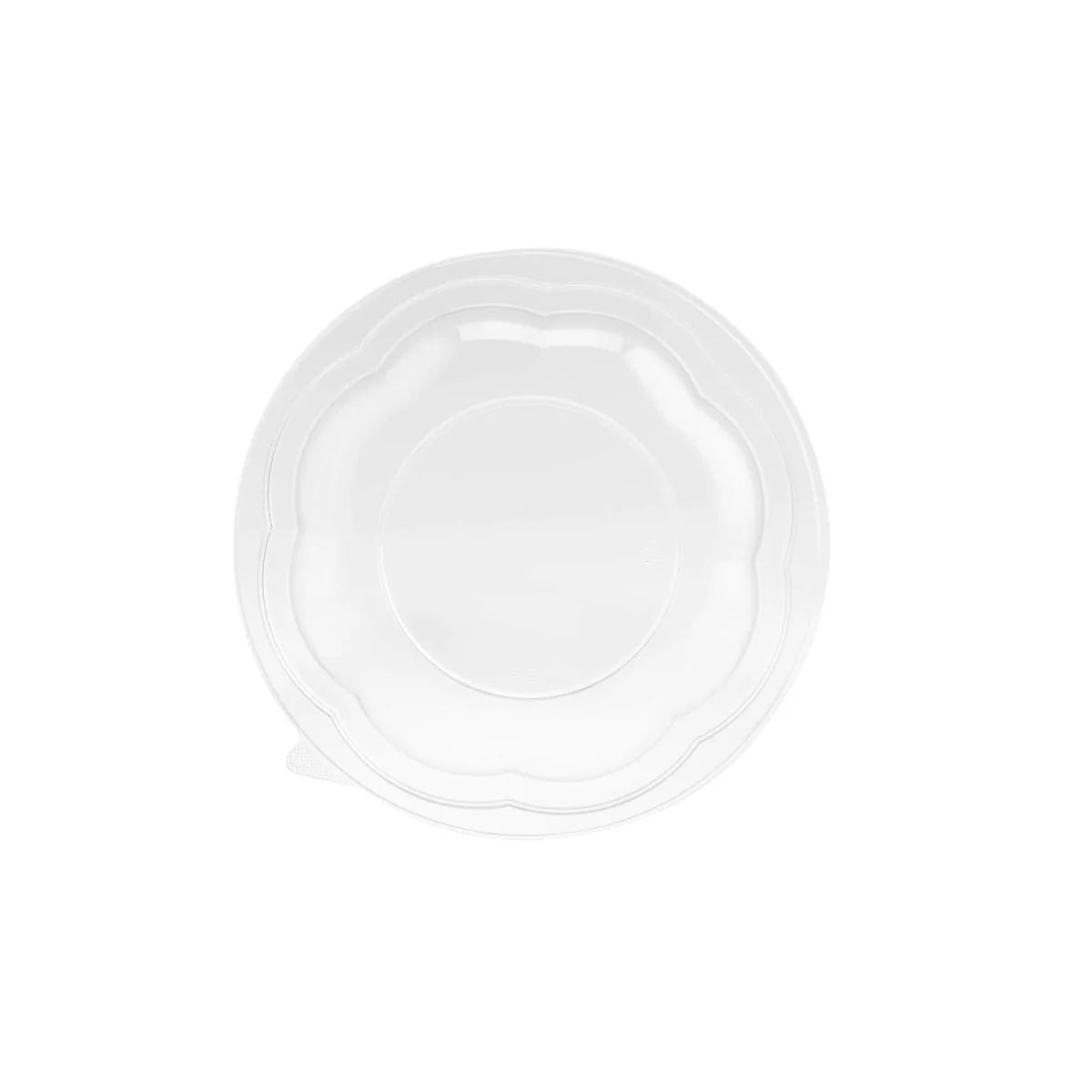 Black Base Round Salad Bowl With Clear Lid