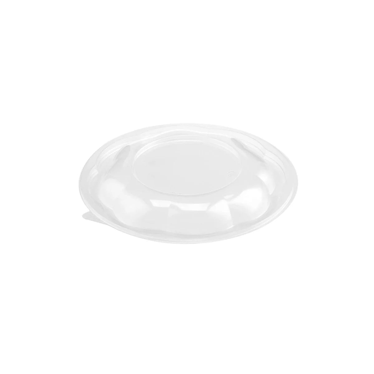 Black Base Round Salad Bowl With Clear Lid