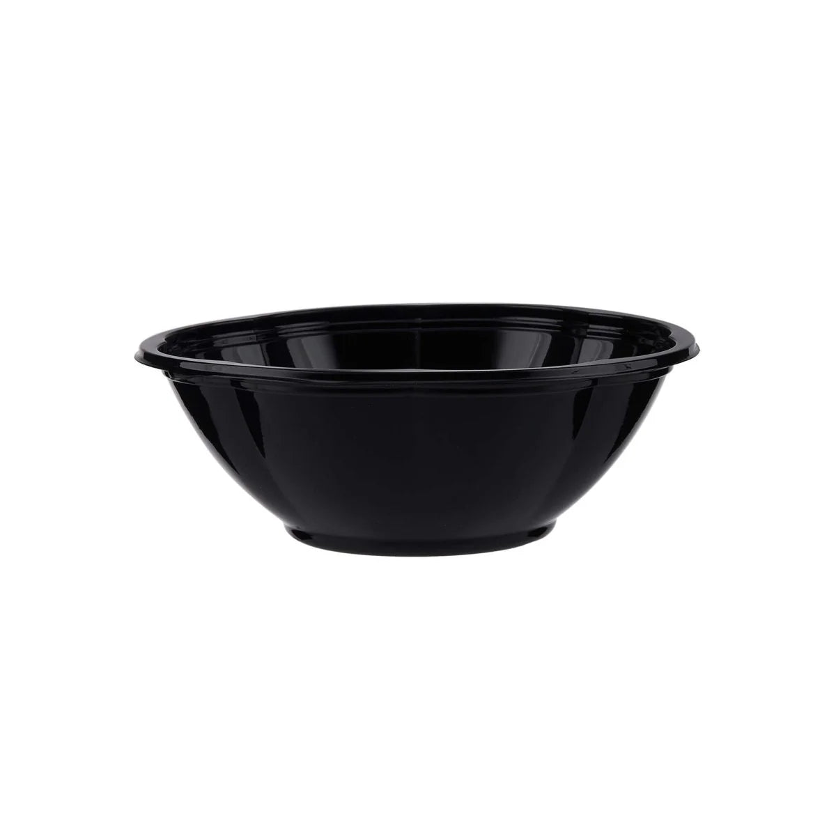 Black Base Round Salad Bowl With Clear Lid