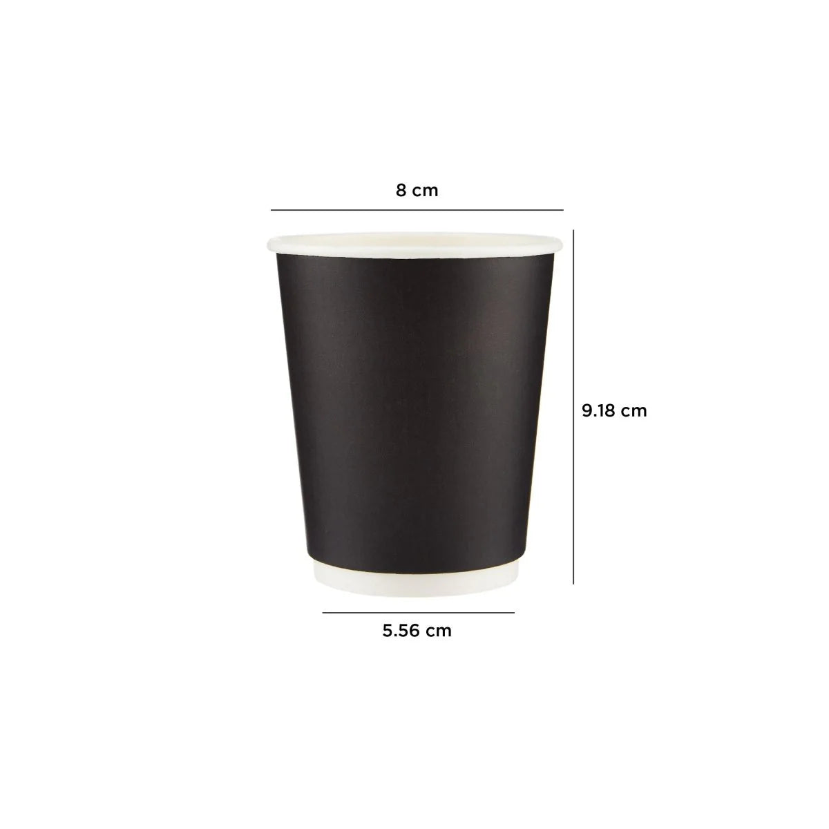 Black Double Wall Paper Cups