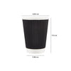 Black Ripple Paper Cups