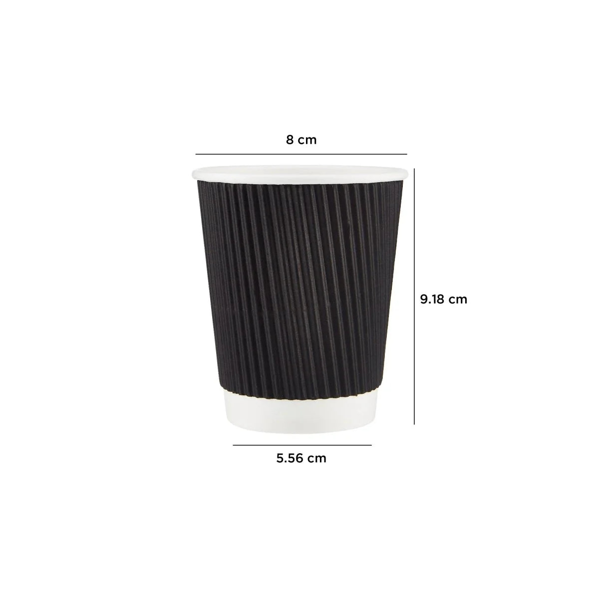 Black Ripple Paper Cups