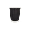 Black Ripple Paper Cups