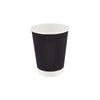 Black Ripple Paper Cups