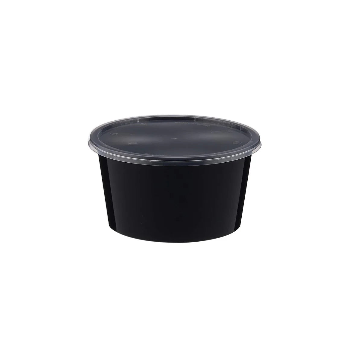 Microwavable Black Round PP Container