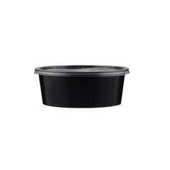 Microwavable Black Round PP Container