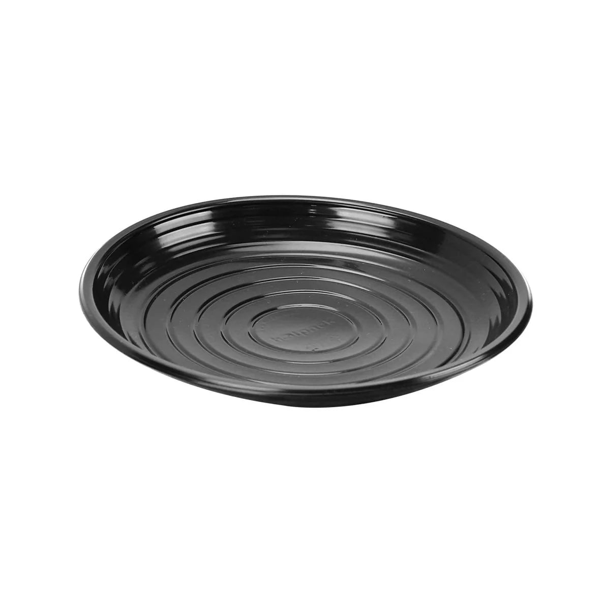 Black Round Microwave Safe Plate 8 Inch