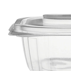 Clear Pet Hinged Oval Salad Container 32 Oz