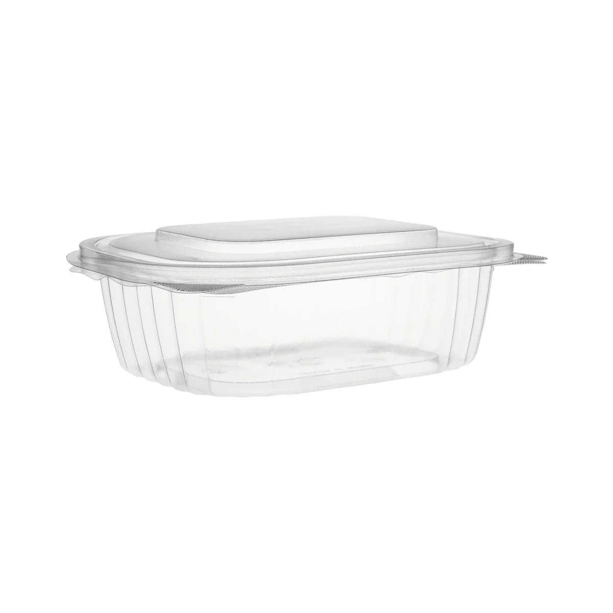 Clear Pet Hinged Oval Salad Container 32 Oz