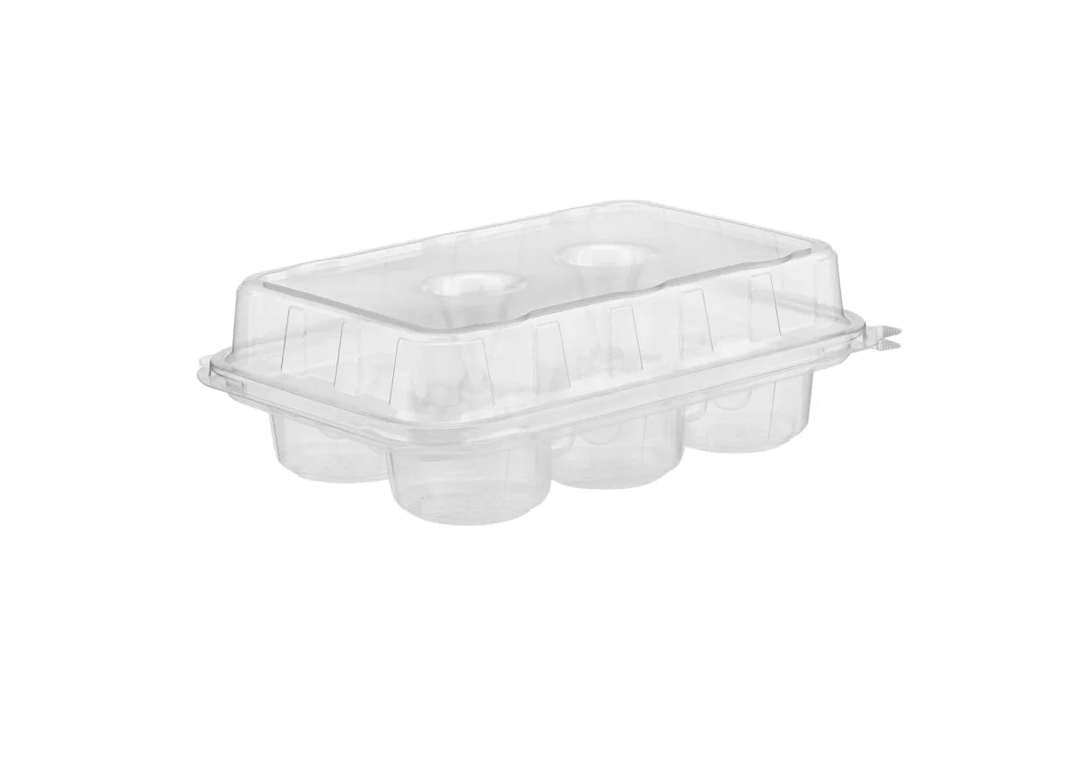 Clear PET Muffin/ Cupcake Tray 6 Compartment