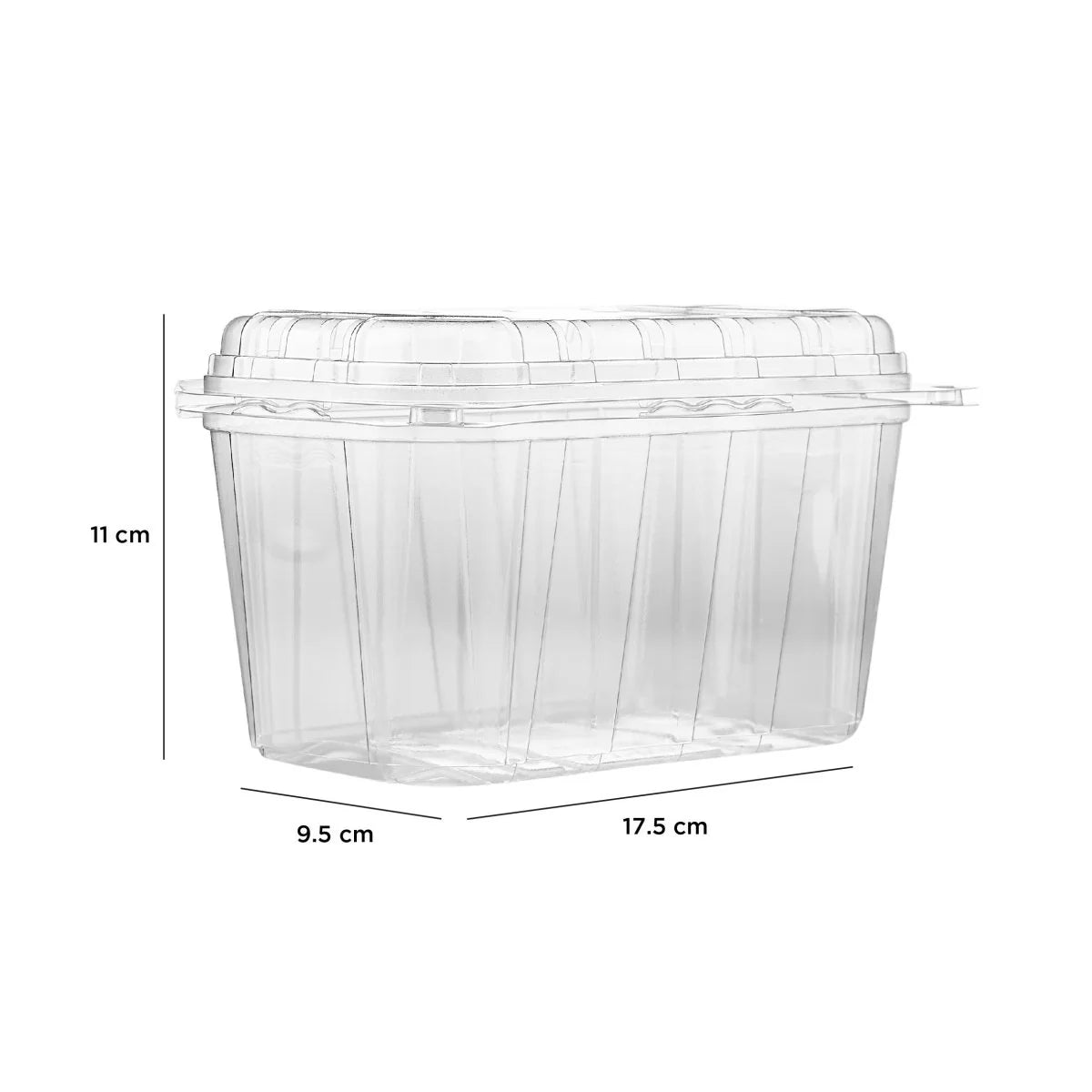 Clear PET Veg/Fruit Punnet Hinged Container