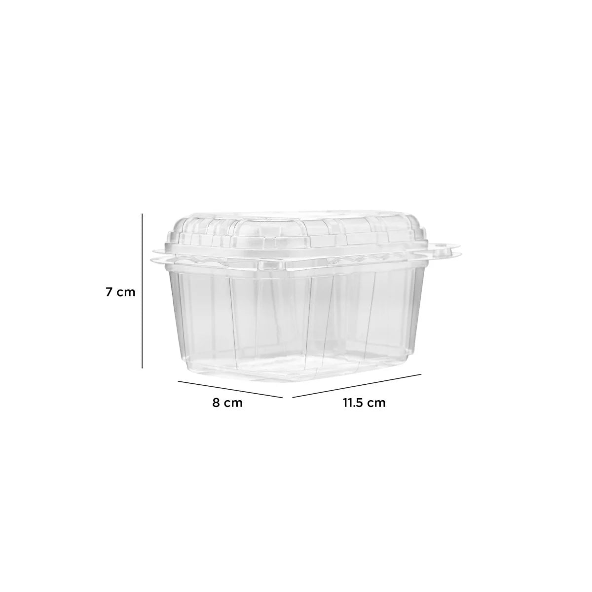 Clear PET Veg/Fruit Punnet Hinged Container