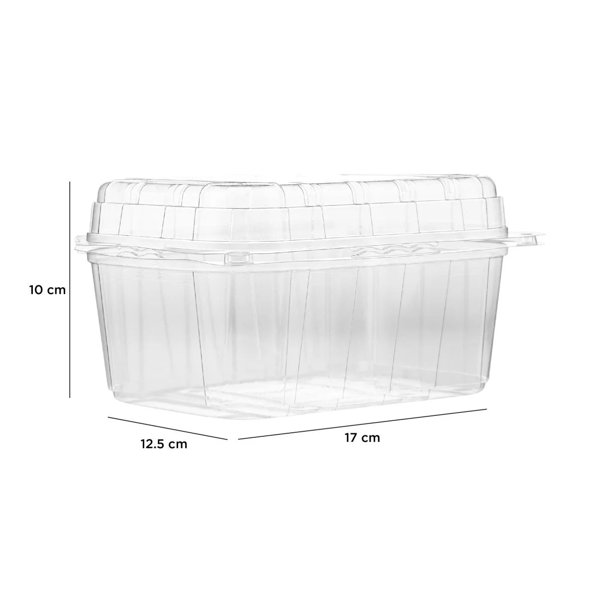 Clear PET Veg/Fruit Punnet Hinged Container