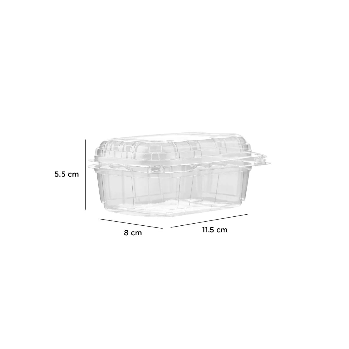 Clear PET Veg/Fruit Punnet Hinged Container