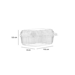 Clear PET Veg/Fruit Punnet Hinged Container