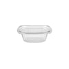 Crystal Clear Rectangular Container 8 Oz Base With Lid