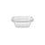 Crystal Clear Rectangular Container 8 Oz Base With Lid