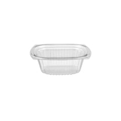 Crystal Clear Rectangular Container 8 Oz Base With Lid