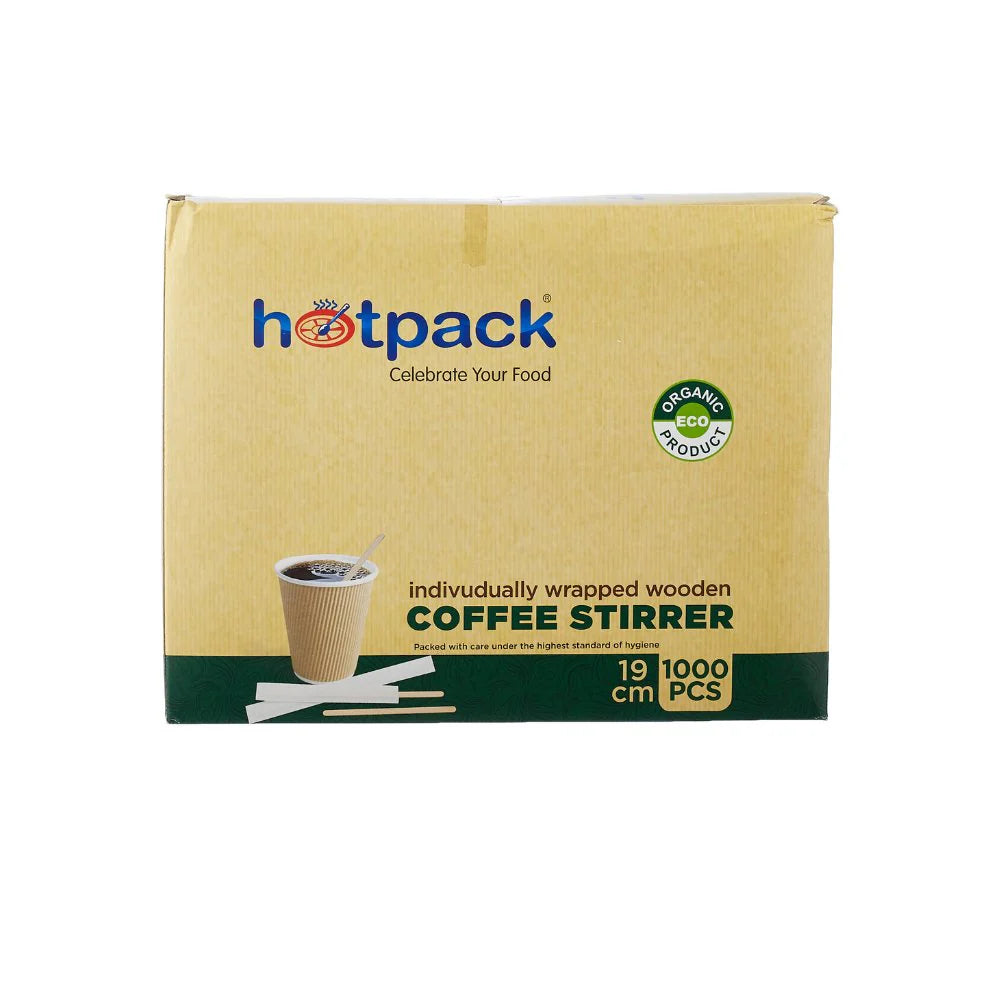 Disposable Individually Wrapped Wooden Coffee Stirrer-19 Cm