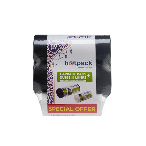 Garbage Bag Roll 65 x 95 cm + Dustbin Bag 45 x 55 cm Combo Pack