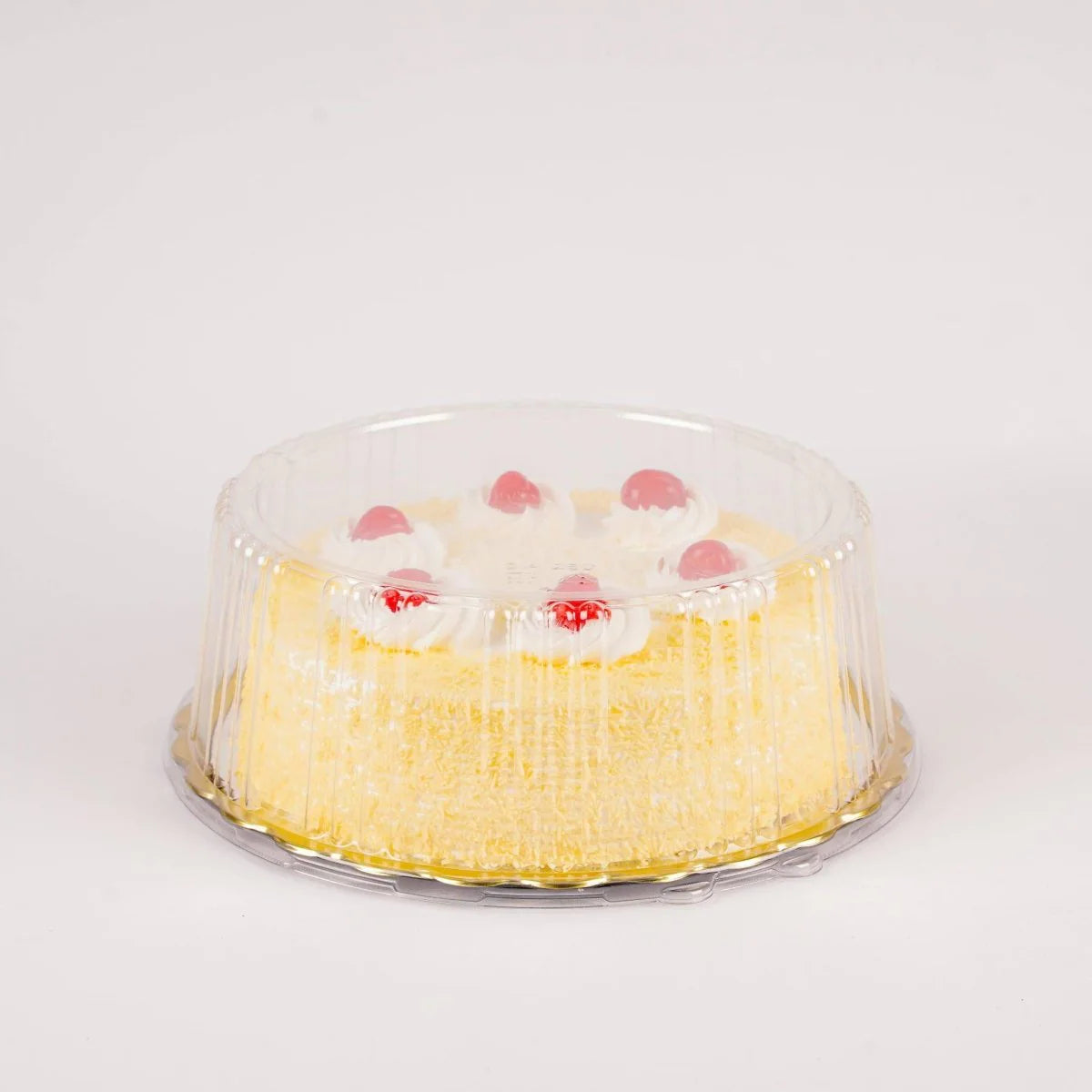 Gold Base Round Cake Container With Lid