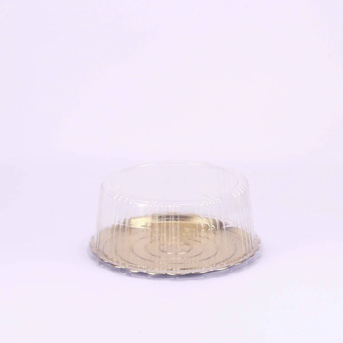 Gold Base Round Cake Container With Lid