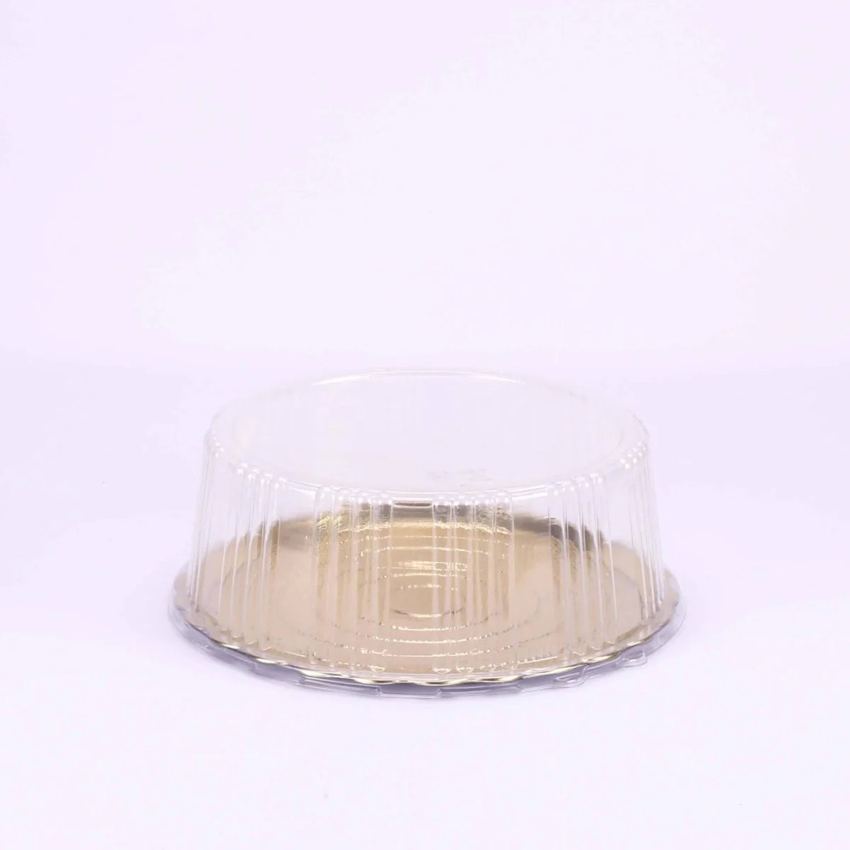 Gold Base Round Cake Container With Lid