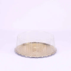 Gold Base Round Cake Container With Lid