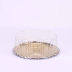 Gold Base Round Cake Container With Lid