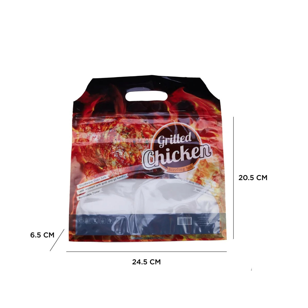 Zip Lock Grilled Chicken Bag-Large