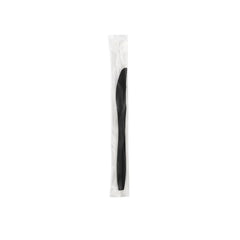 Black Heavy Duty Plastic Knife Individually Wrapped-6 Gm