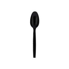 Black Heavy Duty Plastic Spoon Individually Wrapped-6 Gm