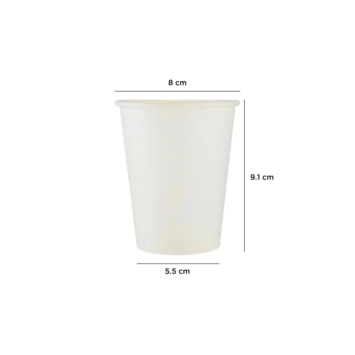 White Heavy Duty Single Wall Paper Cups