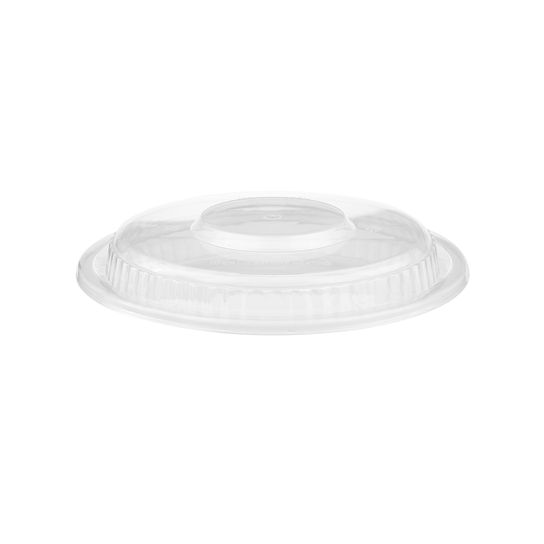 300 Pieces Clear Lid for Black Base Heavy Duty Round Container 16 Oz/25 Oz