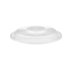 300 Pieces Clear Lid for Black Base Heavy Duty Round Container 16 Oz/25 Oz