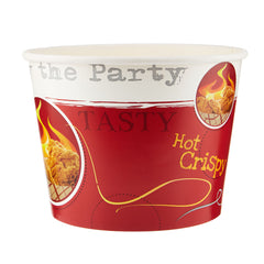 100 Pieces Paper Chicken Bucket With Lid - Medium, 130 Oz
