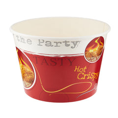 100 Pieces Paper Chicken Bucket With Lid - Medium, 130 Oz
