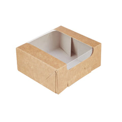 600 PCS KRAFT NATURAL WINDOW BOX 13x12x5 cm