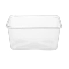 500 Pieces Clear Rectangular Microwavable Container 650 ml Base Lid