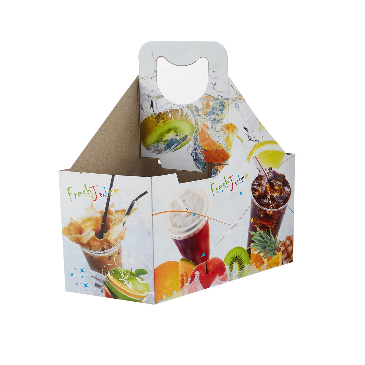 250 Pieces Paper Juice Cup Carrier For 2 Cups