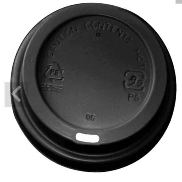 Black Lids for Paper Cups 4 Oz-1000 Pieces