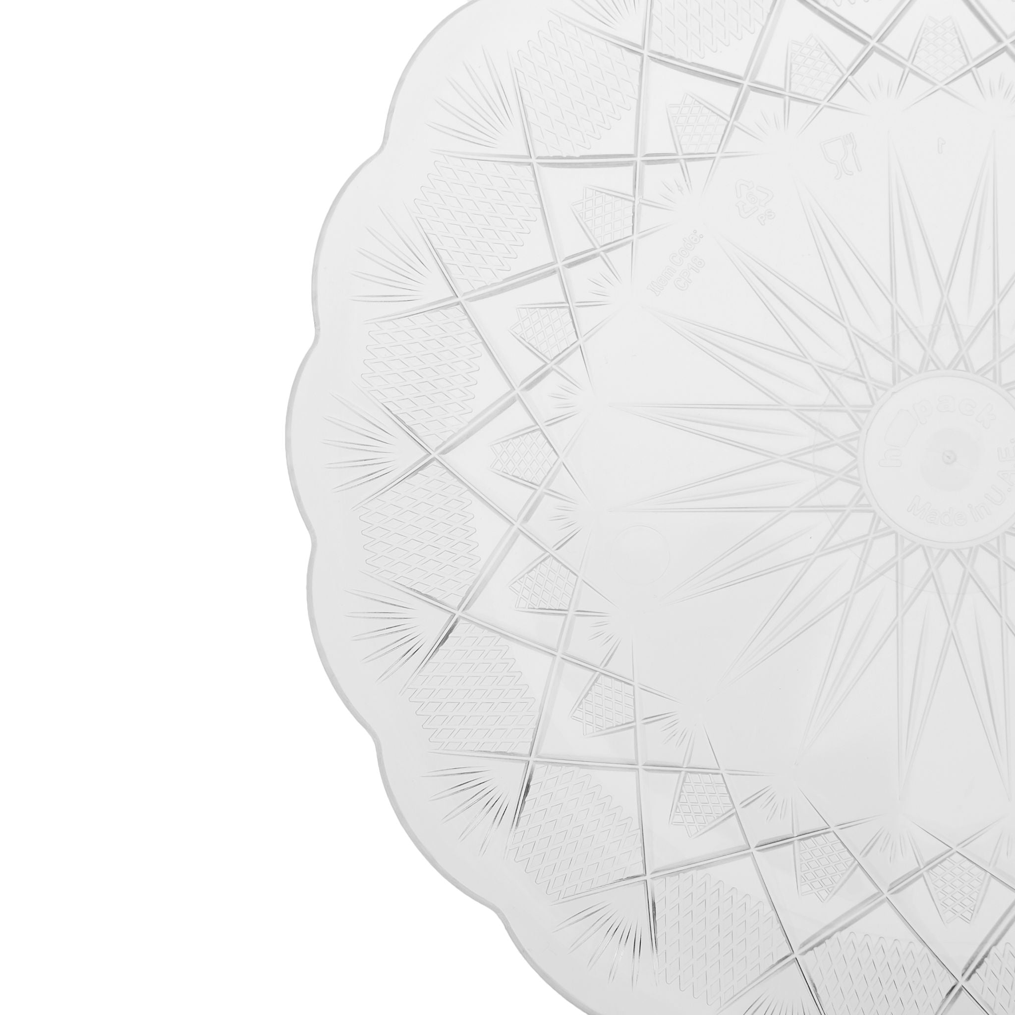 Round Crystal Design Plate 24 Cm