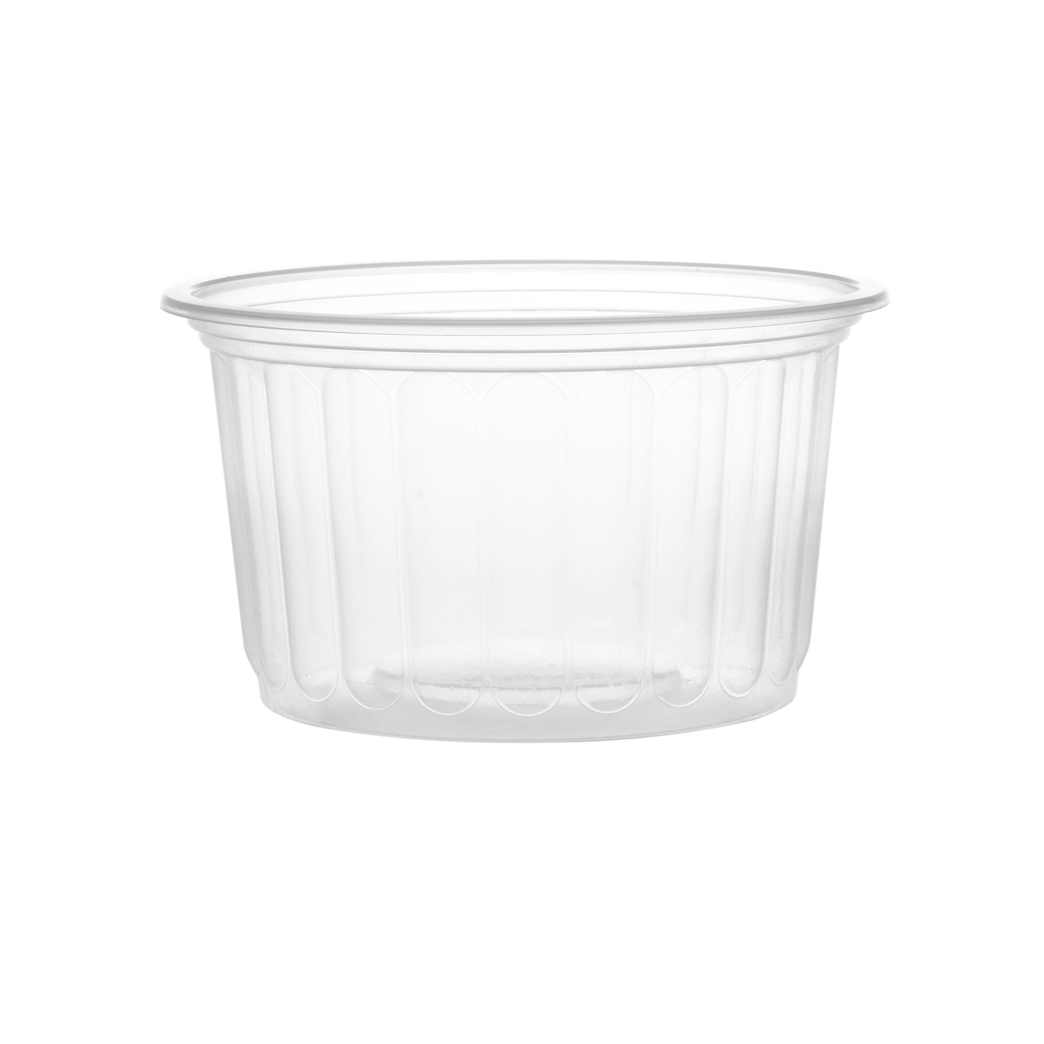 PP Corrugated White Bowl 350 Ml With Lid