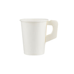 White Paper Cup With Handle 9 Oz