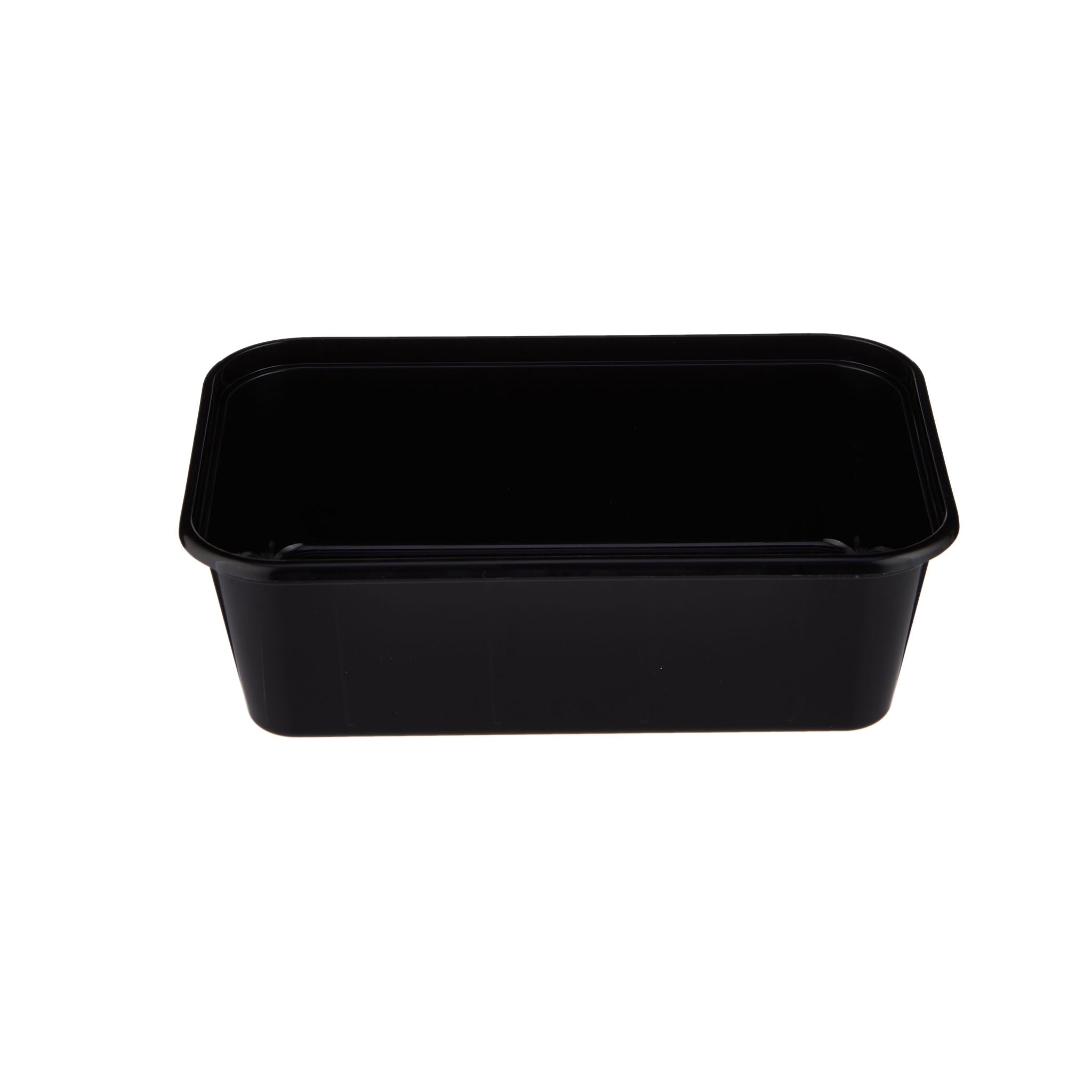 Microwavable Heavy Duty Black Rectangular Container