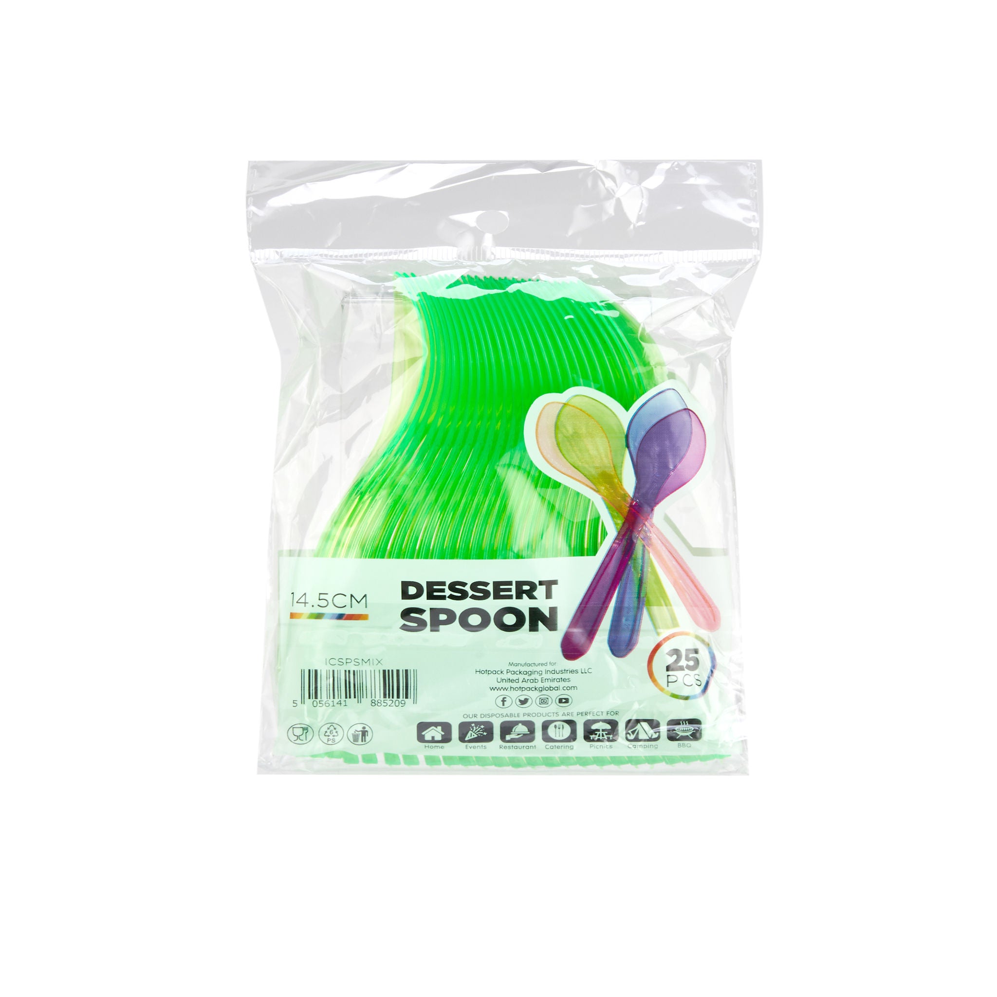 PS Mix Color Ice Cream Spoons-14.5 Cm 