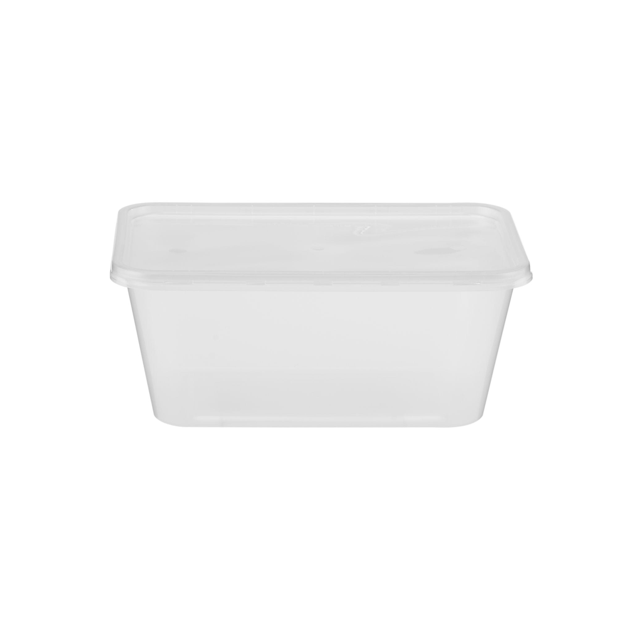 Microwavable Clear Rectangular PP Container With Lid